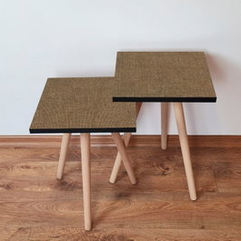 Hanah Home Mesa Nido de 2 Piezas en Marrón